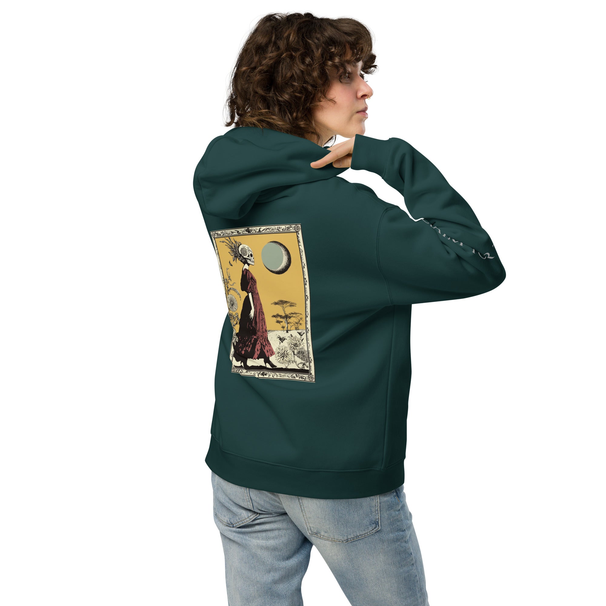 Santa Muerte Walking Unisex Oversized Hoodie