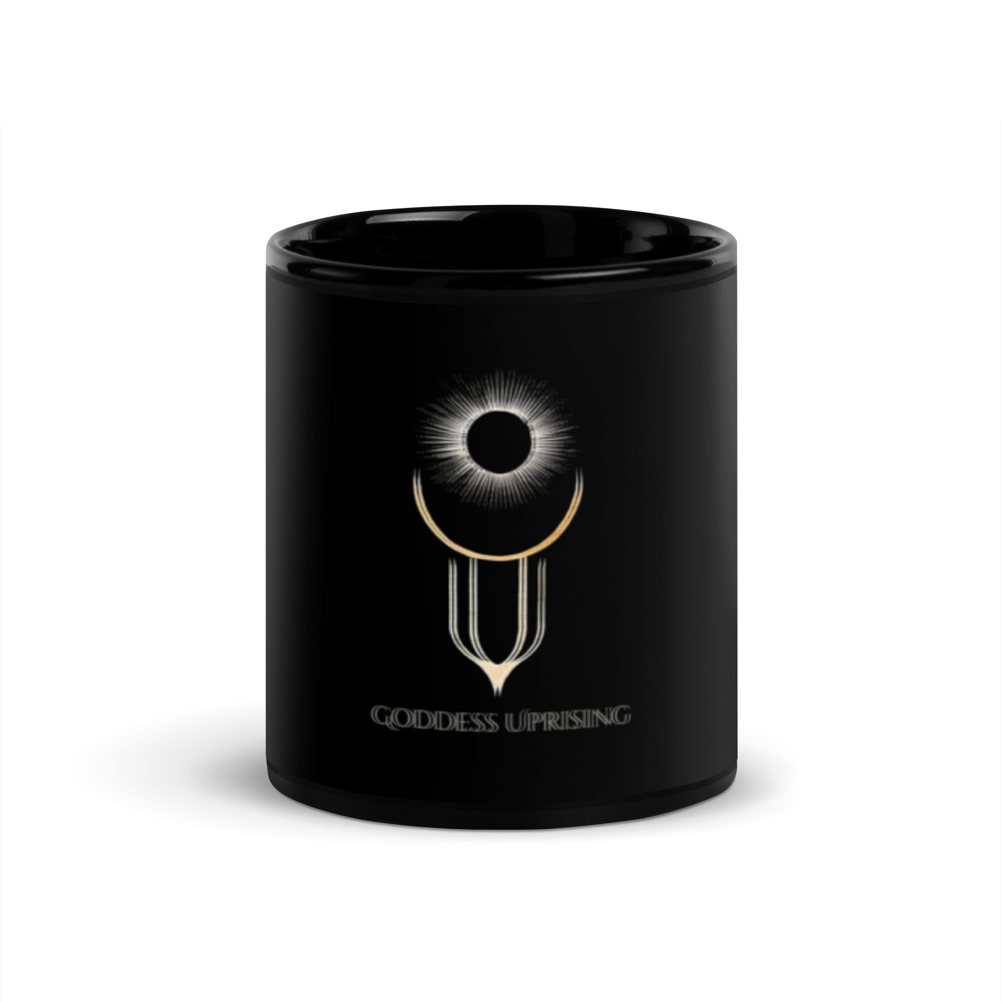 Goddess Uprising Black Glossy Mug