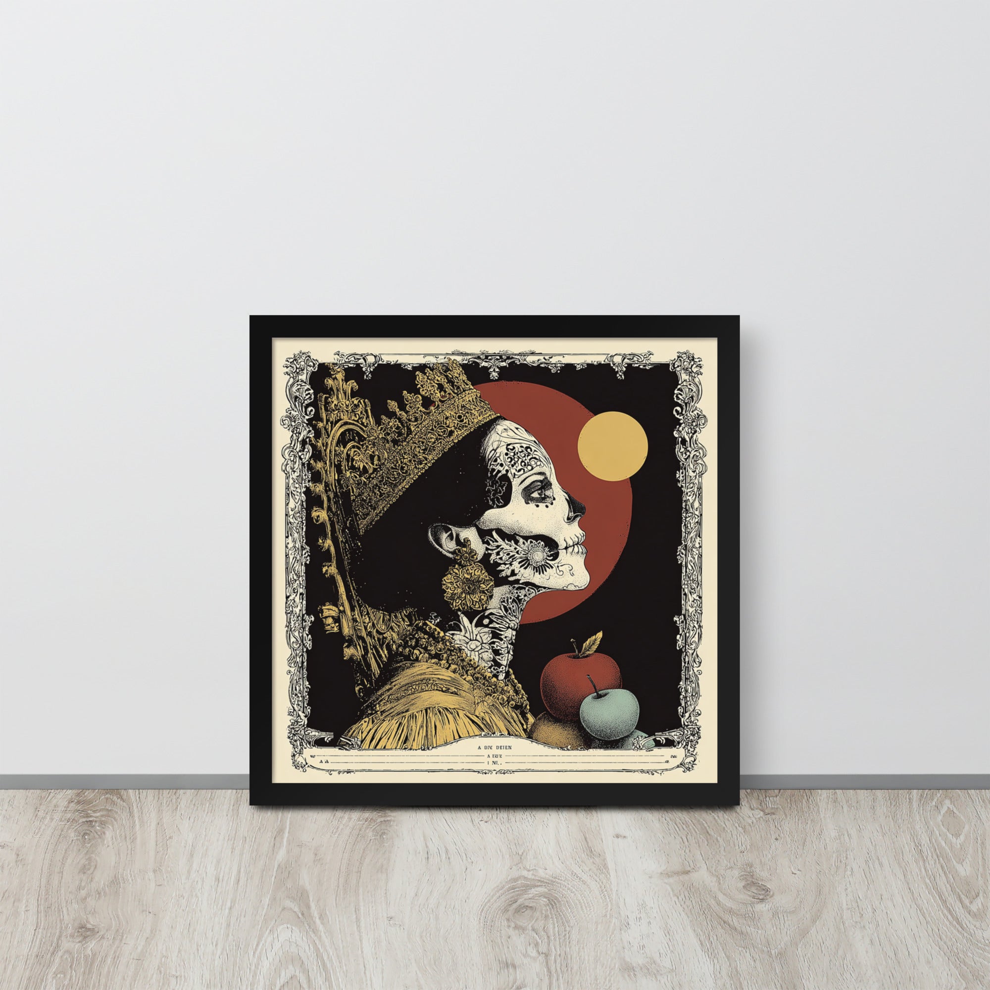 Santa Muerte Queen of the Night Print  Framed