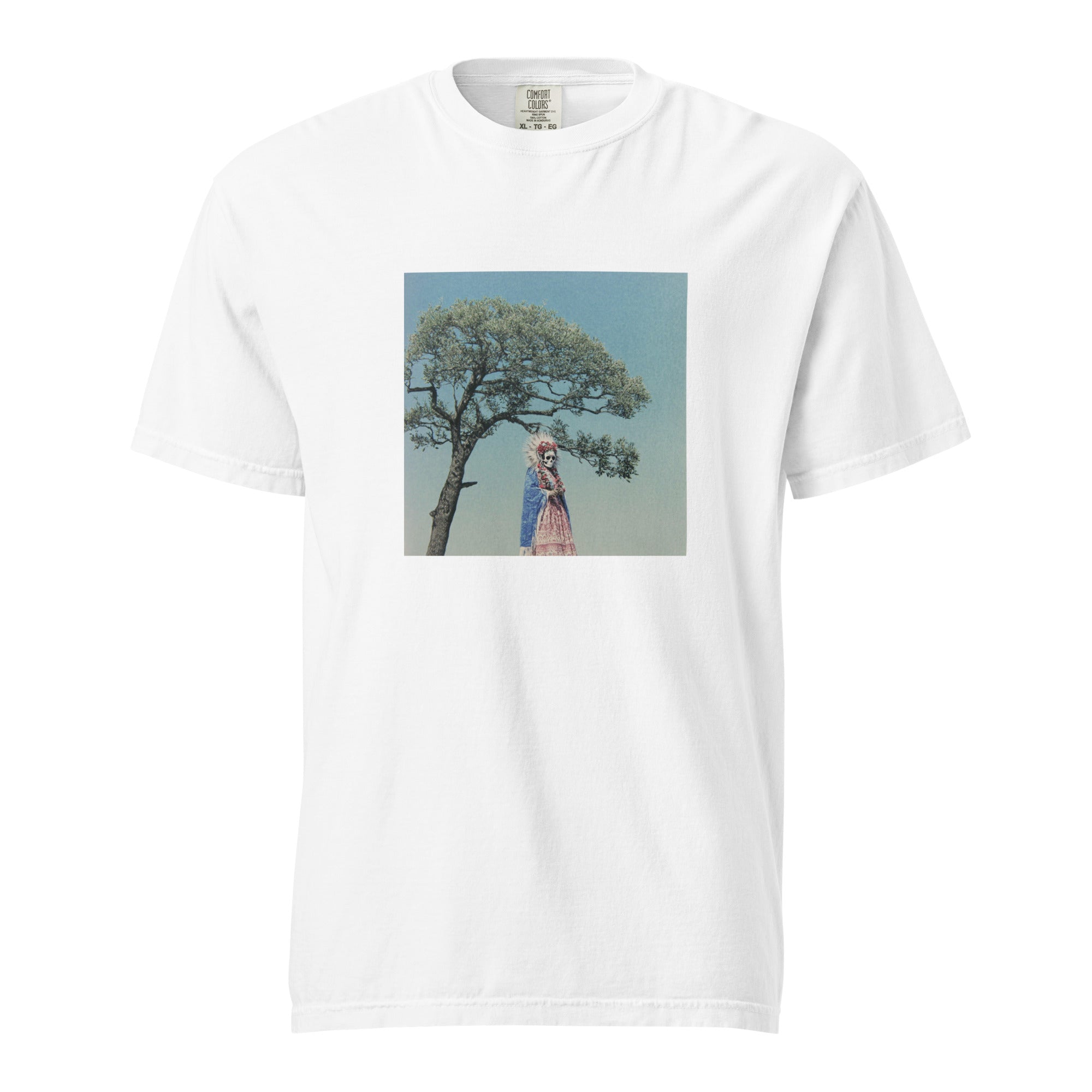 Santa Muerte Tree Unisex Garment-dyed Heavyweight T-Shirt