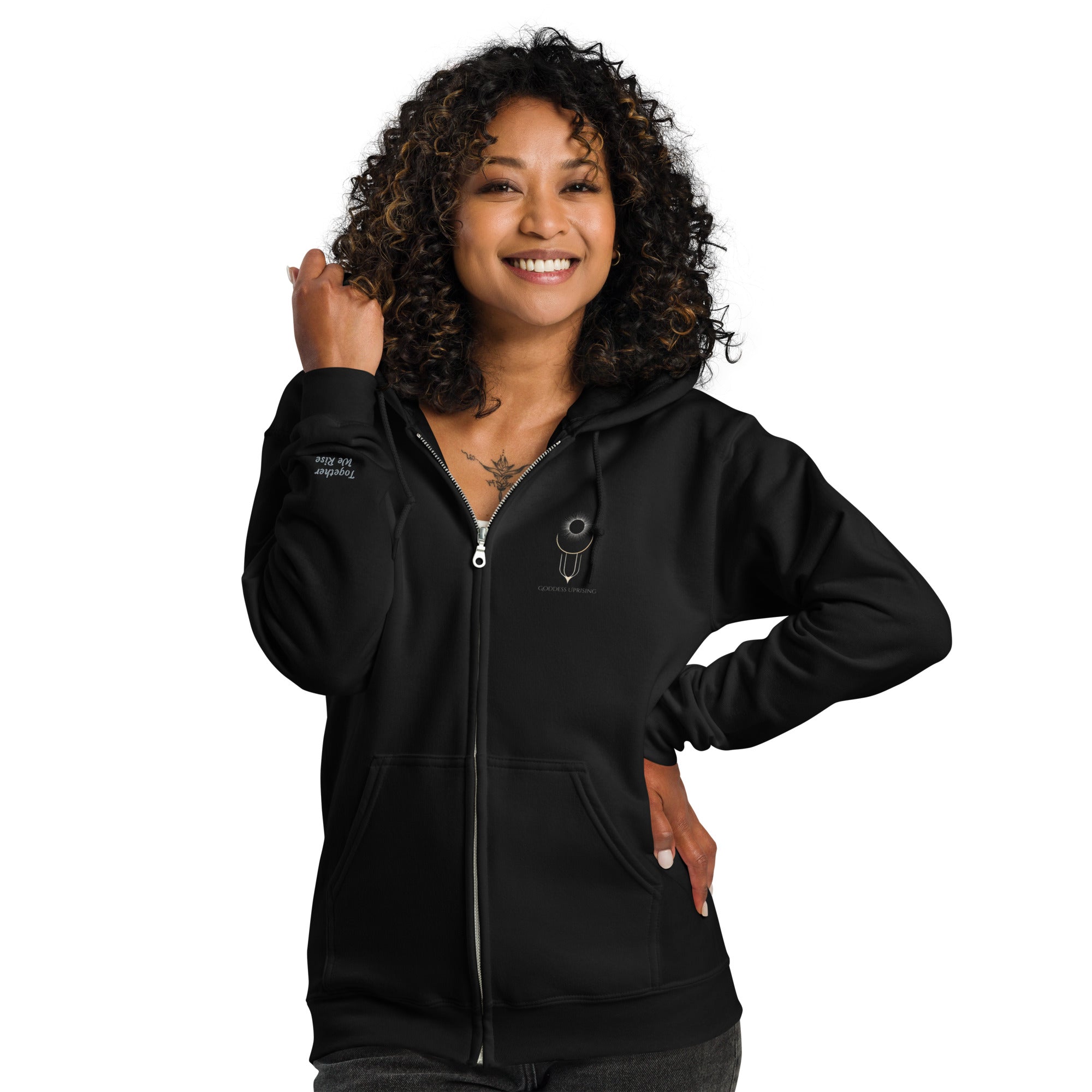 Santa Muerte Queen of the Night Unisex Heavy Blend Zip Hoodie